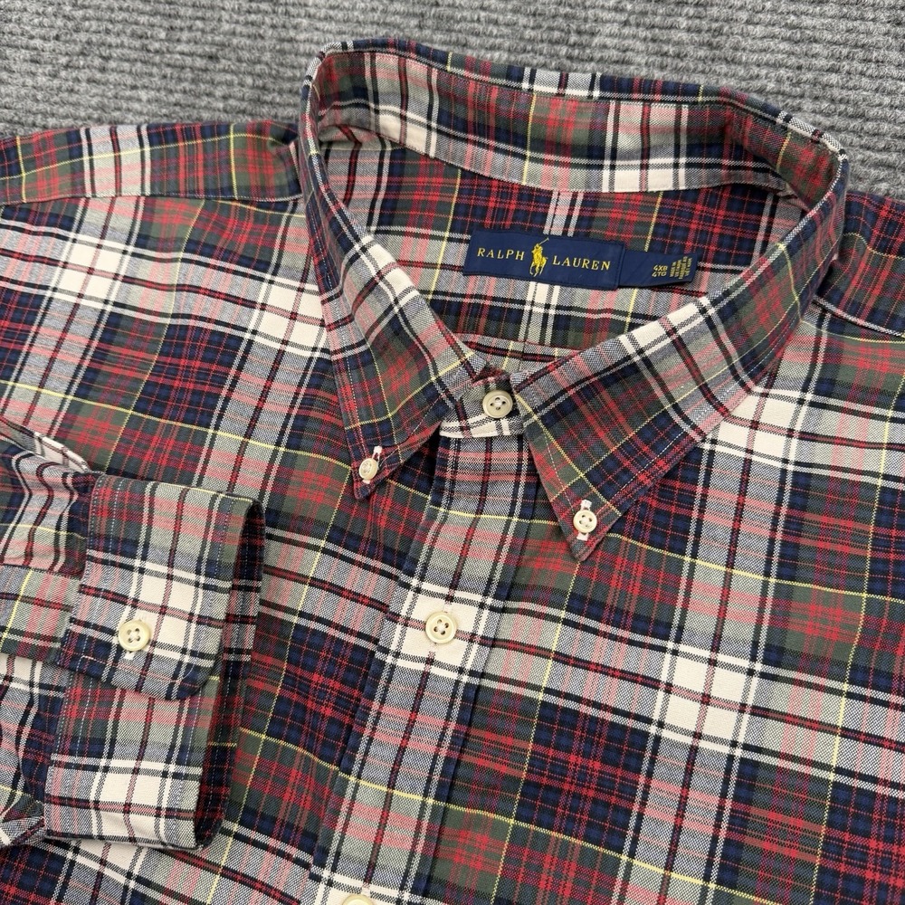 Polo Ralph Lauren Oxford Button Down Shirt Classic Fit Mens 4XB Multicolor Plaid